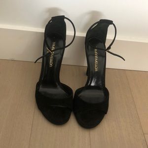 Tamara Mellon suede ankle wrap sandal